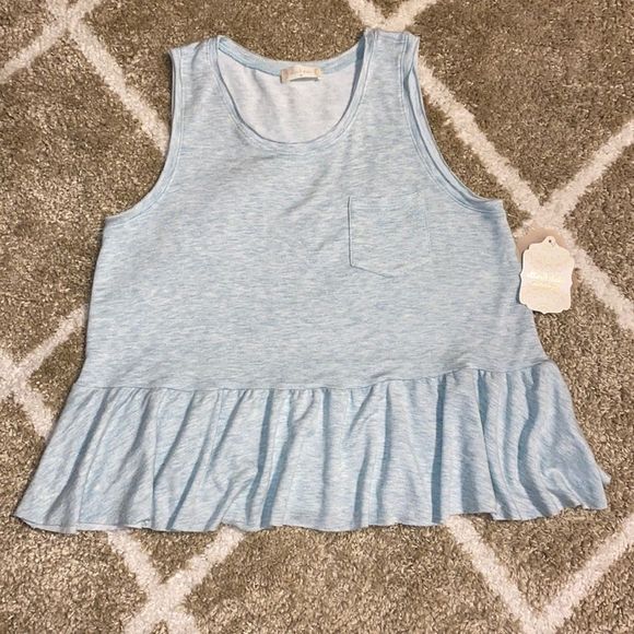 Altar'd State Tops - NWT Altar'd State Women Raw Edges Peplum Tank Top